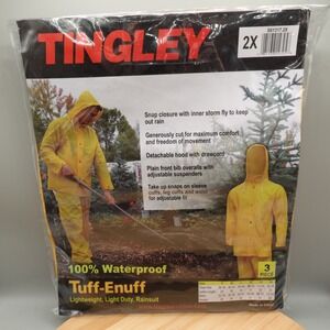 Rain‎ Suit Tingley Tuff-enuff Large 3 Piece S61317.2X Snap Closure, New